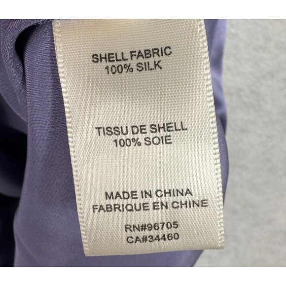 Rebecca Taylor Purple Silk Blouse NWT XL Quiet Luxury Romantic Feminine Designer - Picture 7 of 12